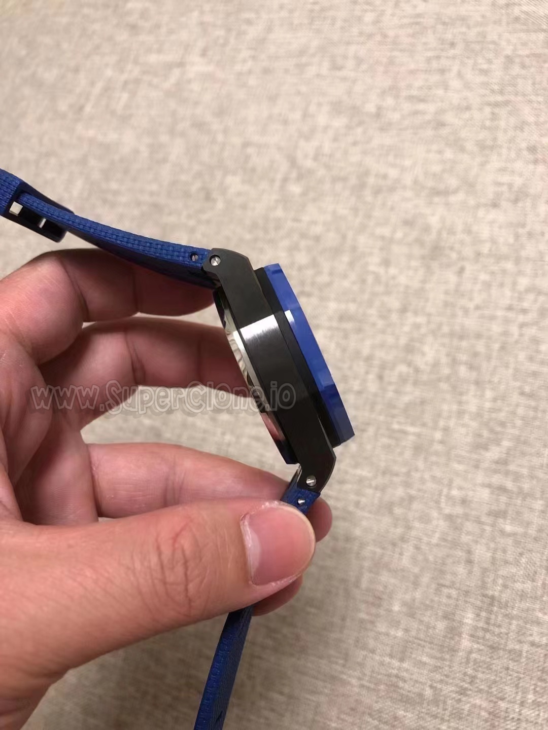 Audemars Piguet Blue Ceramic case flank beveling and finish quality
