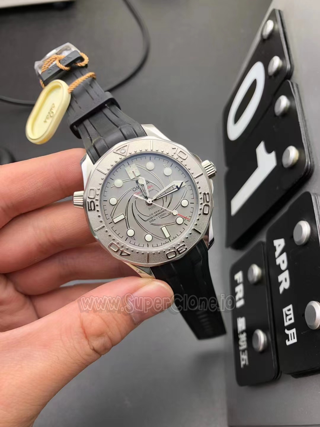 VS Factory Omega Seamaster Aston Martin on Rubber Strap