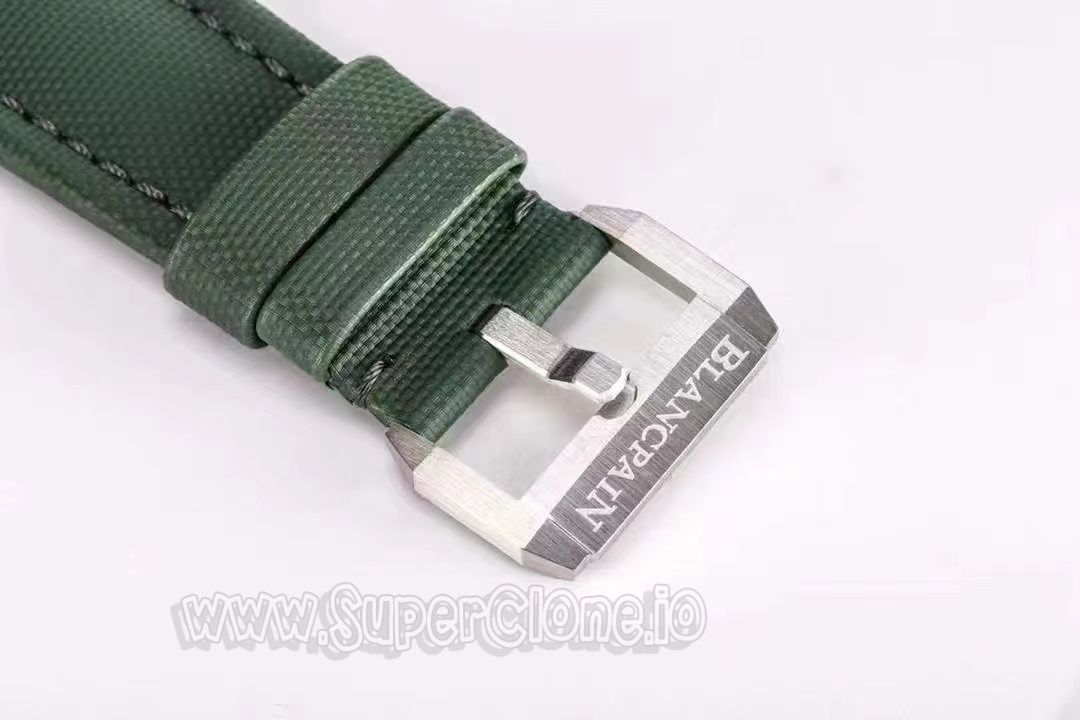Replica Blancpain Fifty Fathoms Bathyscaphe Green Strap Profile