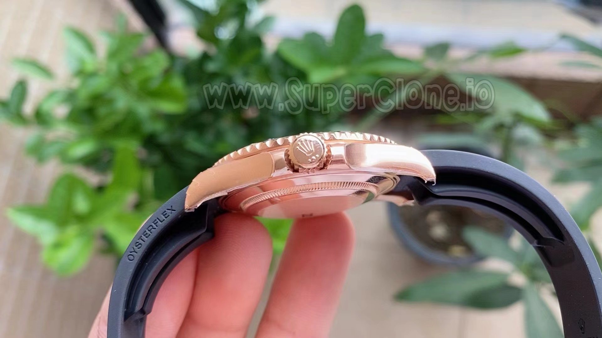 Rolex YachtMaster Triplock Winding Crown Details