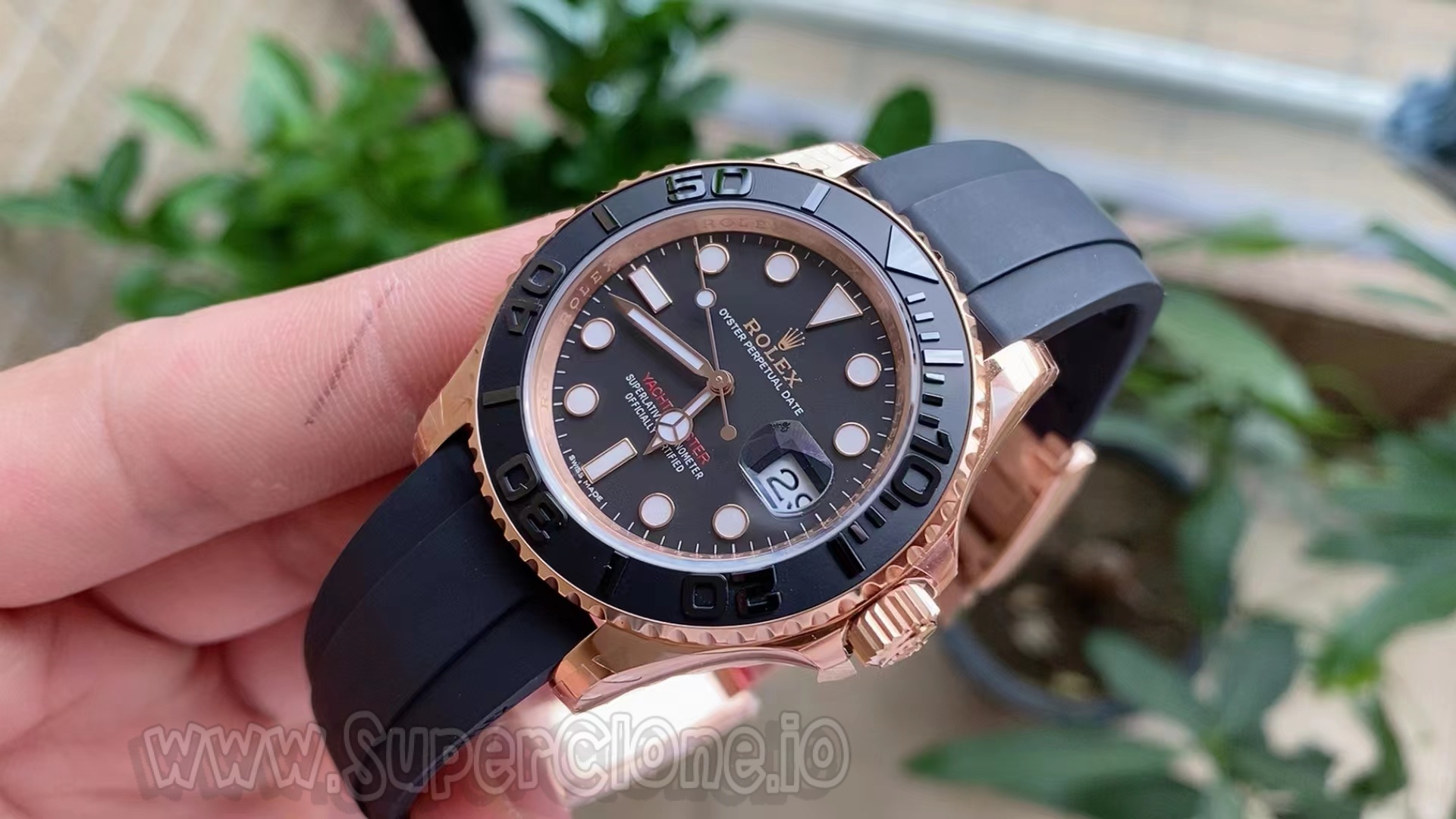 Rolex YachtMaster Rose Gold Case Profile