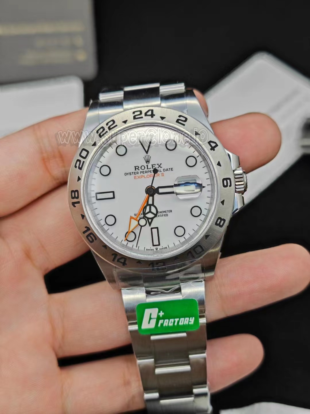 C+ Factory Rolex Explorer II Polar White Dial Replica Watch