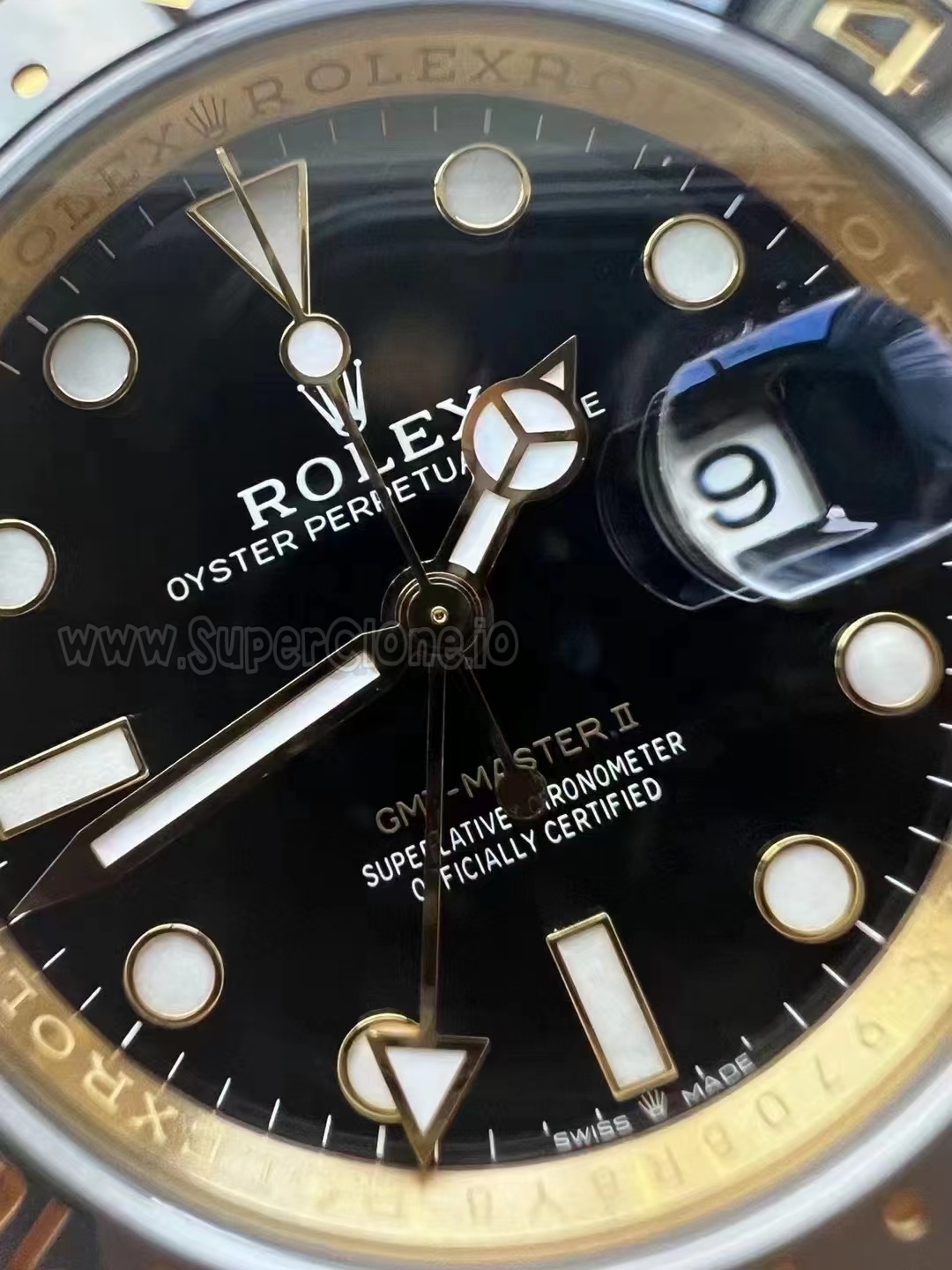 Clean GMT-Master II Gold Dial Printing and Hands Alignment