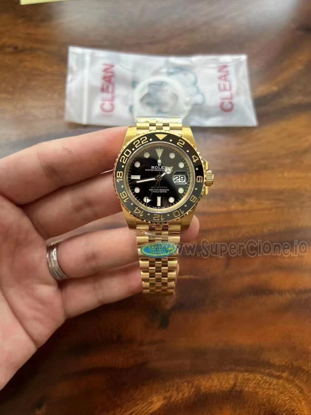 Clean Factory Full Gold Rolex GMT-Master II Super Clone