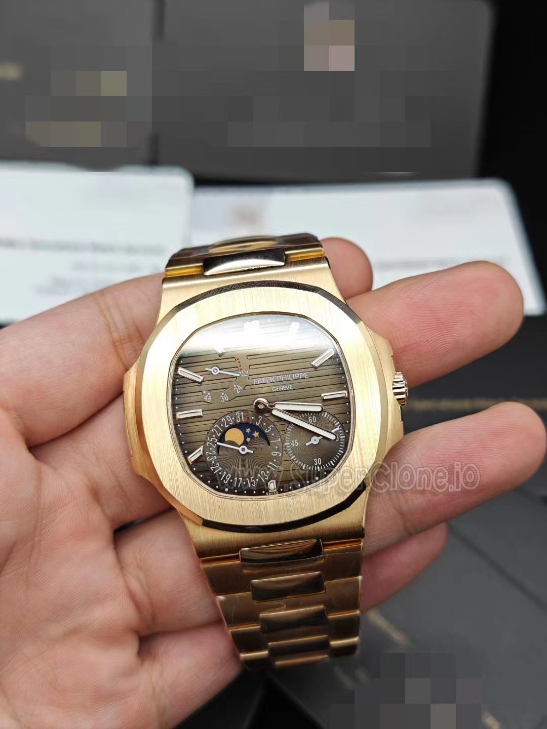 Custom modified Patek Philippe 5712R with SW dial and VVS moon phase