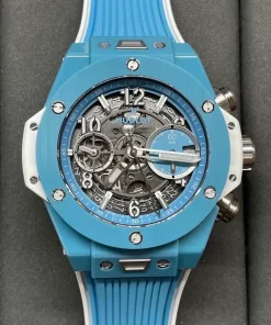 Replica Hublot Big Bang Unico 42mm “Tiffany Blue” Ceramic Chronograph Watch