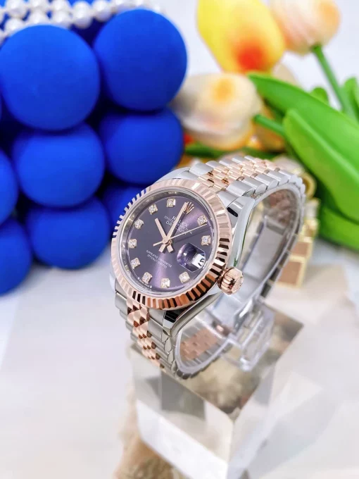 rolex-lady-datejust-28mm-purple-dial-two-tone-everose-gold-steel-automatic-watch-ref-279171-2