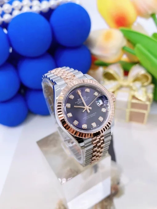 rolex-lady-datejust-28mm-purple-dial-two-tone-everose-gold-steel-automatic-watch-ref-279171-5