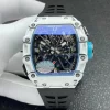 Superclone Richard Mille RM 35-03 White Carbon “White Storm” Skeleton Dial
