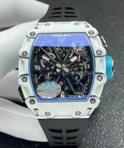 Superclone Richard Mille RM 35-03 White Carbon “White Storm” Skeleton Dial