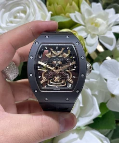 Superclone Richard Mille RM 47 Tourbillon Manual Winding “Samurai Black Phantom” Ceramic Case