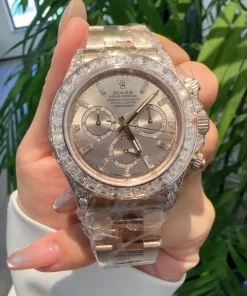 Superclone Rolex Cosmograph Daytona 40mm 126595TBR “Iced Out Rose Gold”