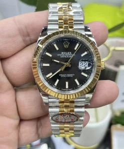 Superclone Rolex Datejust 41mm 126333 “Two-Tone Black Dial” Jubilee