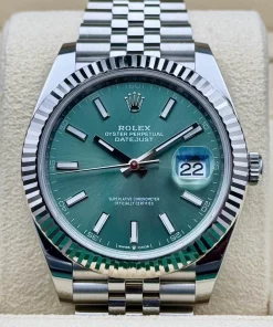 Superclone Rolex Datejust 41mm Mint Green Dial 126334 “Mint Ice” Jubilee