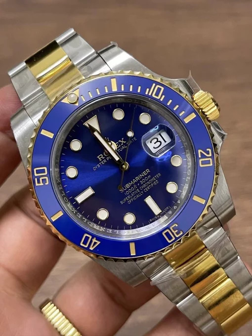 rolex-submariner-date-116613lb-two-tone-blue-clean-factory-with-3135-movement-6