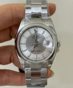 Superclone Rolex Datejust 116200 Silver Roman Dial Oyster