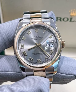 Superclone Rolex Datejust 116203 Grey Roman Dial Two-Tone Oyster