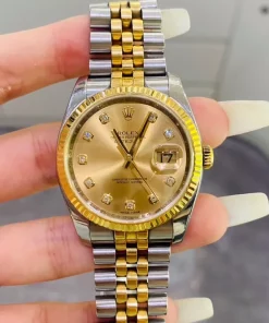 Superclone Rolex Datejust 116233 “Champagne Diamond Dial” Two-Tone Jubilee
