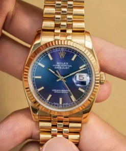 Superclone Rolex Datejust 116238 Smoky Blue Dial 18K Gold