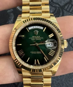 Rolex Day-Date 118238 Green Dial 18K Yellow Gold President Bracelet Superclone