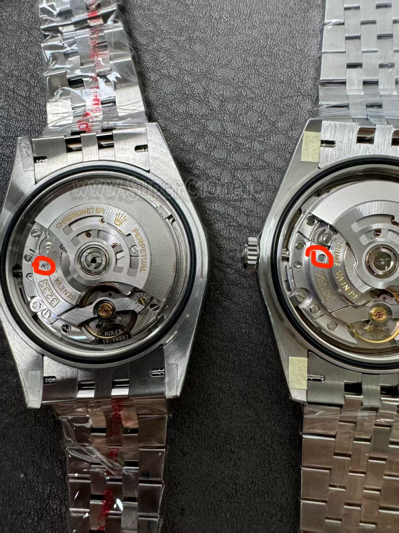 Bridge architecture layout comparison of fake 3235 vs Dandong DD3235