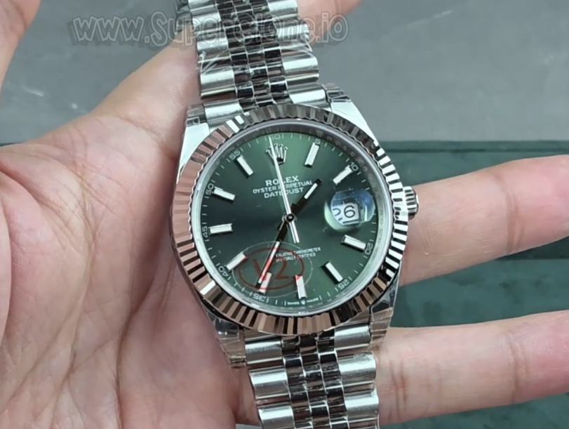 VS Factory Datejust 41mm Green Dial V2 on Jubilee Bracelet
