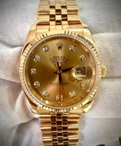 Superclone Rolex Datejust 116238 Diamond Dial 18K Gold