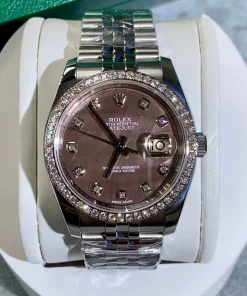 Superclone Rolex Datejust 116244 Tahiti MOP Dial Diamond Bezel Jubilee