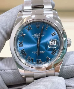 Superclone Rolex Datejust 116300 Blue Roman Dial Oystersteel 41mm