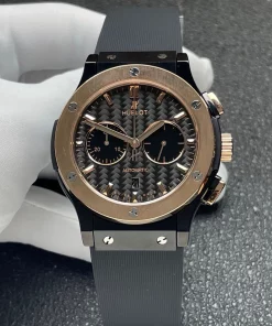 Superclone Hublot Classic Fusion Chronograph 45mm “Carbon Dial” Rose Gold Bezel