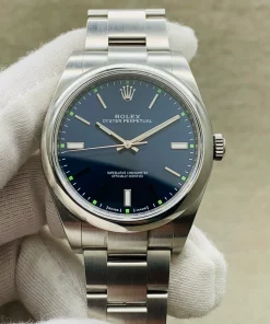 Superclone Rolex Oyster Perpetual m114300-0003 “Blue Dial” 39mm Stainless Steel