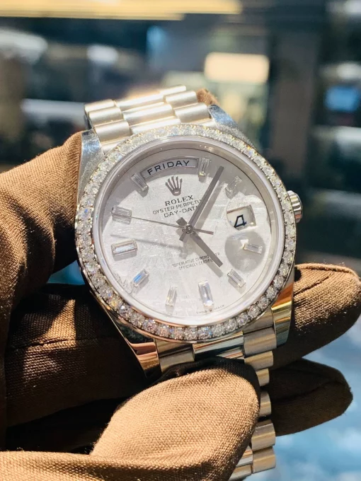 oyster-perpetual-day-date-228349-diamond-bezel-meteorite-dial-2